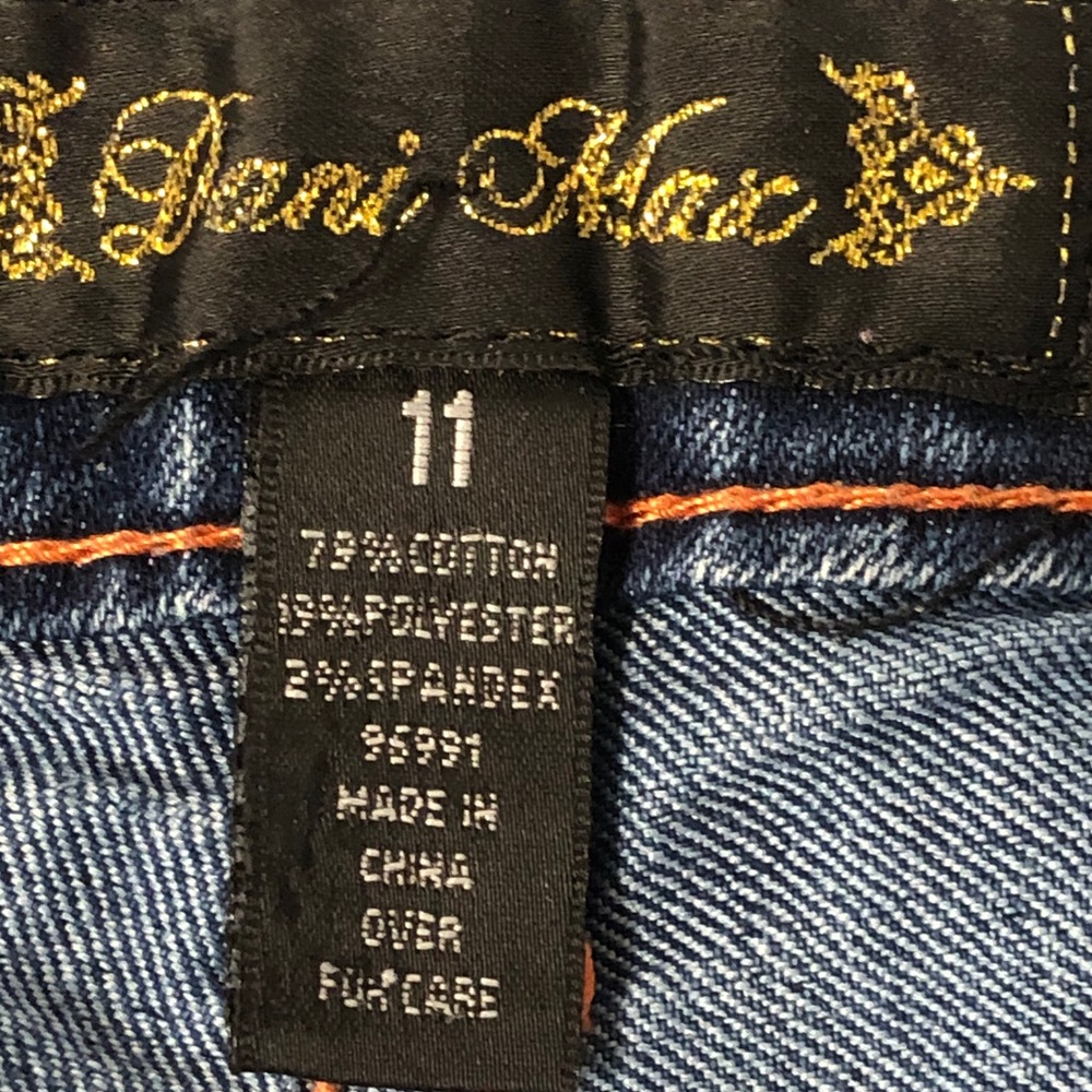 Dani Max Classic Women’s Vintage Blue With Orange Thread Jeans, Size 11 - Picture 6 of 15